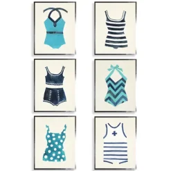 Kirkland's Home Bathing Suits I Framed Art Prints, Set Of 6- Framed Art