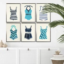 Kirkland's Home Bathing Suits I Framed Art Prints, Set Of 6- Framed Art