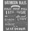 Kirkland's Home Bathroom Rules Wrapped Canvas Art Print- Wall Quotes & Signs