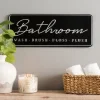 Kirkland's Home Bathroom Wash Brush Floss Flush Wall Plaque- Wall Quotes & Signs