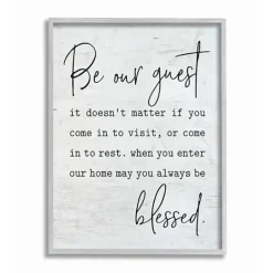 Kirkland's Home Be Our Guest Framed Wall Plaque- Wall Quotes & Signs