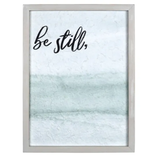 Kirkland's Home Be Still Framed Art Print- Wall Quotes & Signs