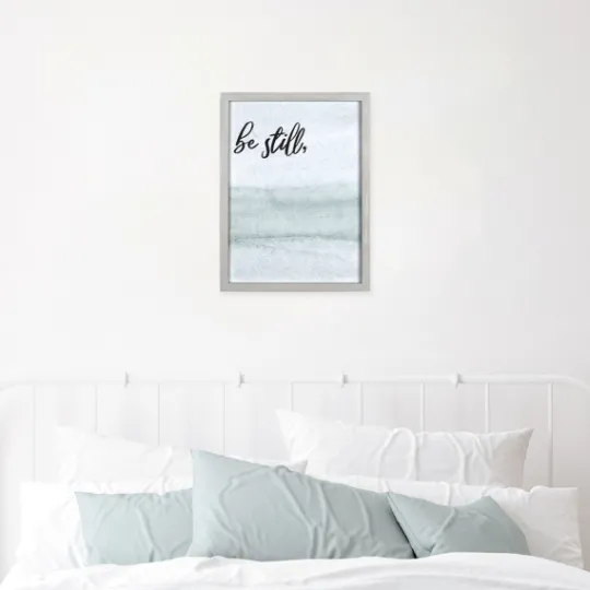 Kirkland's Home Be Still Framed Art Print- Wall Quotes & Signs