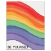 Kirkland's Home Be Yourself Rainbow Canvas Art Print- Wall Quotes & Signs