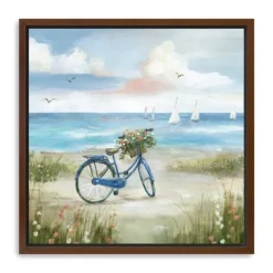 Kirkland's Home Beach Bike Bliss Framed Canvas Art Print- Framed Art