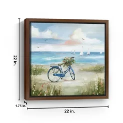 Kirkland's Home Beach Bike Bliss Framed Canvas Art Print- Framed Art