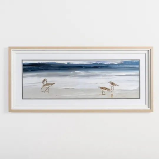Kirkland's Home Beach Morning With Birds Framed Art Print- Framed Art