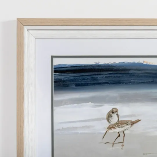 Kirkland's Home Beach Morning With Birds Framed Art Print- Framed Art