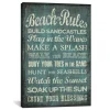 Kirkland's Home Beach Rules Canvas Art Print- Wall Quotes & Signs
