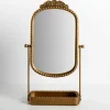 Kirkland's Home Beaded Bordeaux Tray Base Tabletop Mirror- Decorative Mirrors