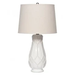 Kirkland's Home Beaded Ceramic Table Lamp- Table Lamps