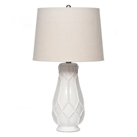 Kirkland's Home Beaded Ceramic Table Lamp- Table Lamps