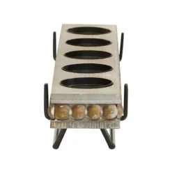 Kirkland's Home Beaded Wood And Metal Base Candle Holder- Candle Holders
