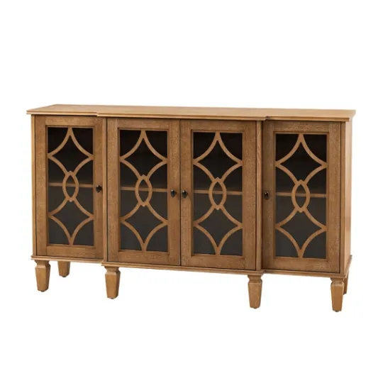 Kirkland's Home Becky Acorn Wood 4-Door Sideboard- Cabinets & Sideboards