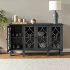 Kirkland's Home Becky Wood 4-Door Sideboard- Cabinets & Sideboards