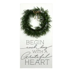 Kirkland's Home Begin Each Day Wreath Wall Plaque- Wall Quotes & Signs