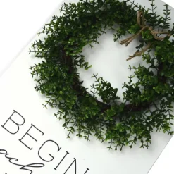 Kirkland's Home Begin Each Day Wreath Wall Plaque- Wall Quotes & Signs