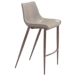 Kirkland's Home Beige & Brown Faux Leather 2-Pc. Bar Stool Set- Bar Stools & Counter Height Stools