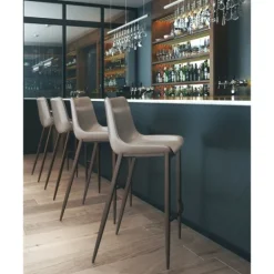 Kirkland's Home Beige & Brown Faux Leather 2-Pc. Bar Stool Set- Bar Stools & Counter Height Stools
