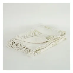 Kirkland's Home Beige And Ivory Woven Stripe Throw- Blankets & Throws
