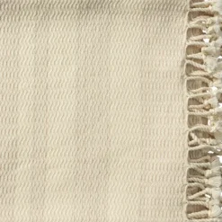 Kirkland's Home Beige And White Stripes Cotton Throw- Blankets & Throws