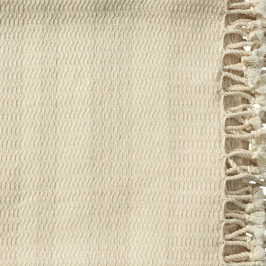 Kirkland's Home Beige And White Stripes Cotton Throw- Blankets & Throws