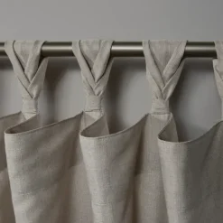 Kirkland's Home Beige Braided Top Loha Curtain Panel Set, 84 In.- Curtains & Drapes