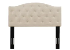 Kirkland's Home Beige Bryne Button Tufted Full/Queen Headboard- Beds & Headboards