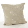 Kirkland's Home Beige French Knotted Square Throw Pillow- Pillows