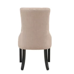 Kirkland's Home Beige Hourglass Tufted Dining Chairs, Set Of 2- Dining Chairs