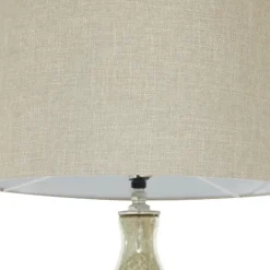 Kirkland's Home Beige Marbled Mercury Glass Table Lamp- Table Lamps