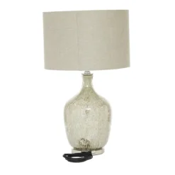 Kirkland's Home Beige Marbled Mercury Glass Table Lamp- Table Lamps