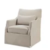 Kirkland's Home Beige Martha Stewart Skirted Swivel Accent Chair- Accent Chairs