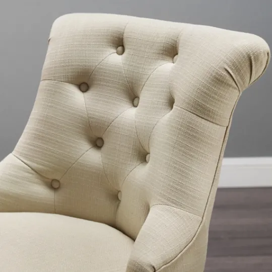 Kirkland's Home Beige Miller Tufted Office Chair- Office Furniture