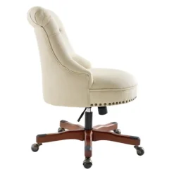 Kirkland's Home Beige Miller Tufted Office Chair- Office Furniture