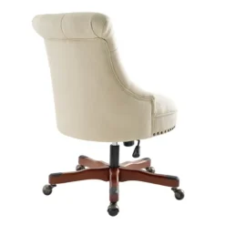 Kirkland's Home Beige Miller Tufted Office Chair- Office Furniture