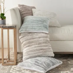 Kirkland's Home Beige Ribbon Loops Pillow- Pillows