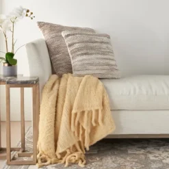 Kirkland's Home Beige Ribbon Loops Pillow- Pillows