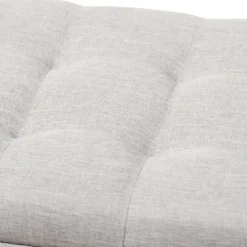 Kirkland's Home Beige Tufted Contemporary Storage Bench- Benches & Ottomans