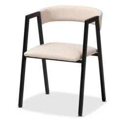 Kirkland's Home Beige Upholstered Metal Frame 5-Pc. Dining Set- Dining Tables
