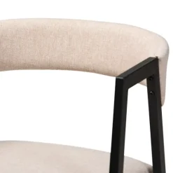 Kirkland's Home Beige Upholstered Metal Frame 5-Pc. Dining Set- Dining Tables