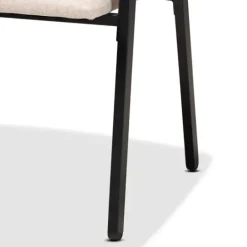 Kirkland's Home Beige Upholstered Metal Frame 5-Pc. Dining Set- Dining Tables