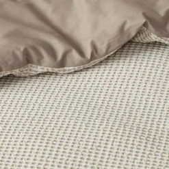 Kirkland's Home Beige Waffle Weave 3-Pc. Queen Duvet Cover Set- Duvets