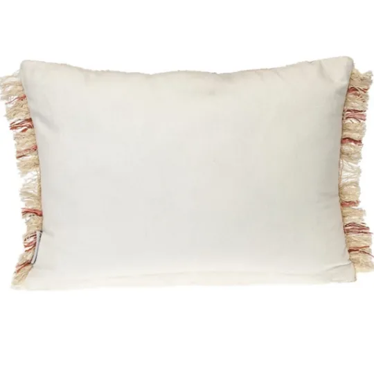 Kirkland's Home Beige Woven Red Stripes Lumbar Pillow- Pillows