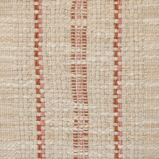 Kirkland's Home Beige Woven Red Stripes Lumbar Pillow- Pillows