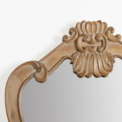 Kirkland's Home Belle Natural Scroll Top Wall Mirror- Decorative Mirrors