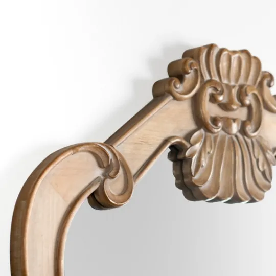 Kirkland's Home Belle Natural Scroll Top Wall Mirror- Decorative Mirrors