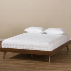 Kirkland's Home Benjamin Walnut Tapered Leg King Bed Frame- Beds & Headboards