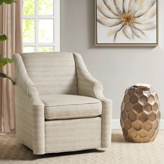 Kirkland's Home Benton Swivel Glider Accent Chair- Accent Chairs