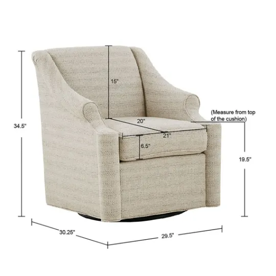 Kirkland's Home Benton Swivel Glider Accent Chair- Accent Chairs
